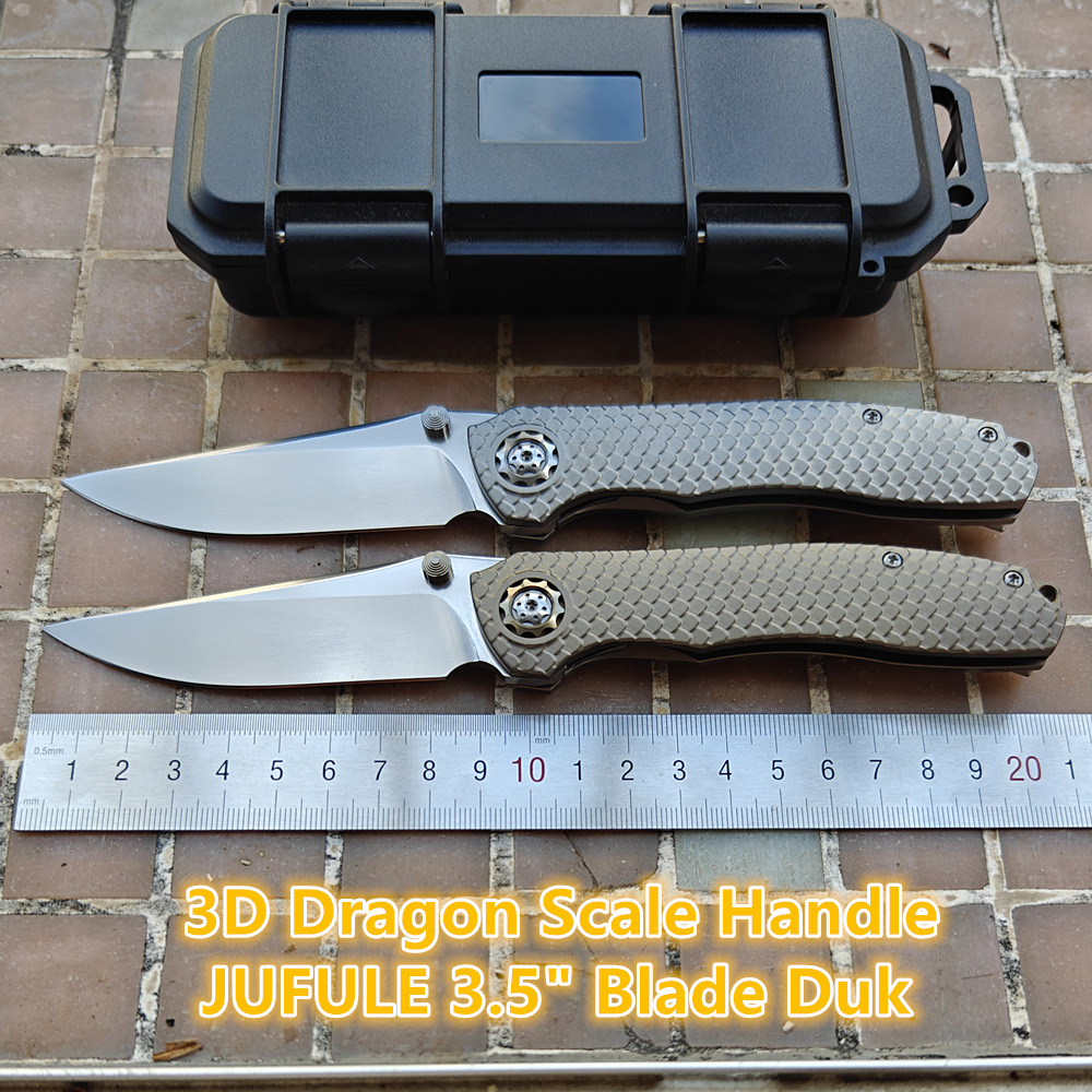 Knife Hunting Fixed Blade - JUFULE New DUK Dragon Scale Contoured