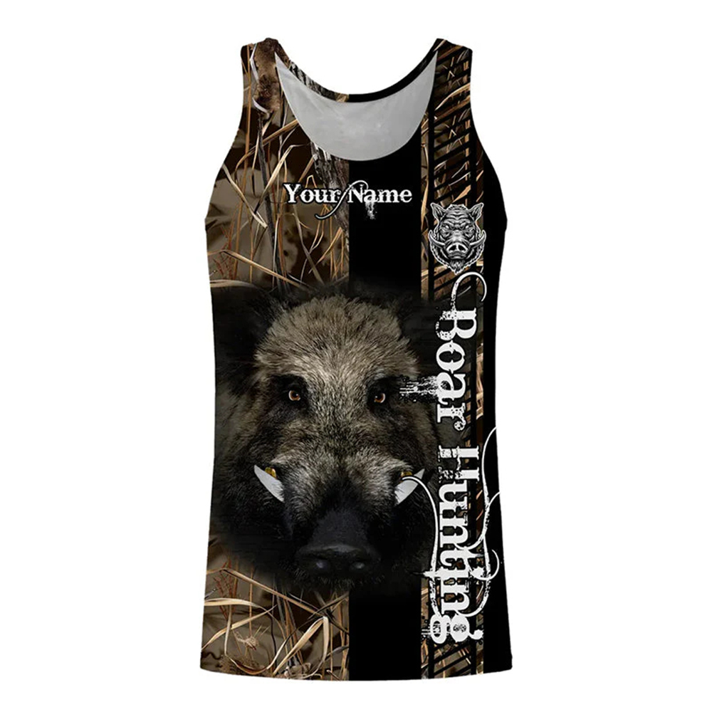 Custom Name Boar Hunter Tank T - Wildman Hunting & Outdoor Reviews review and price