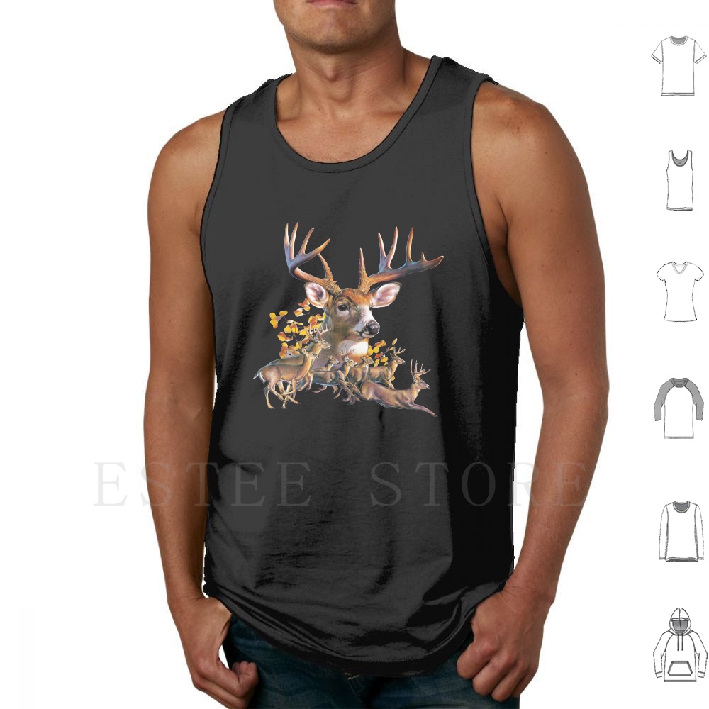 Deer Collage Tank Tops Vest Sl - Wildman Hunting & Outdoor Reviews review and price