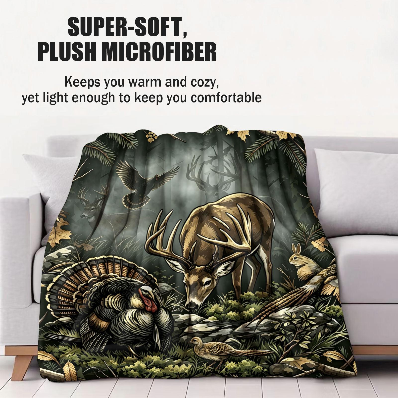 Vintage Woodland Animal Throw  - Wildman Hunting & Outdoor Reviews review and price