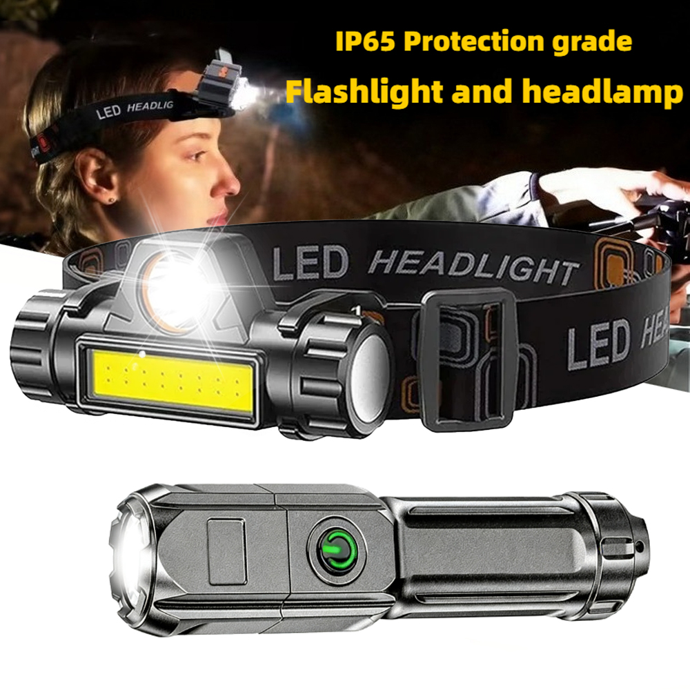 Super Bright Flashlight USB Re - Headlamp Tactical Bright review and price