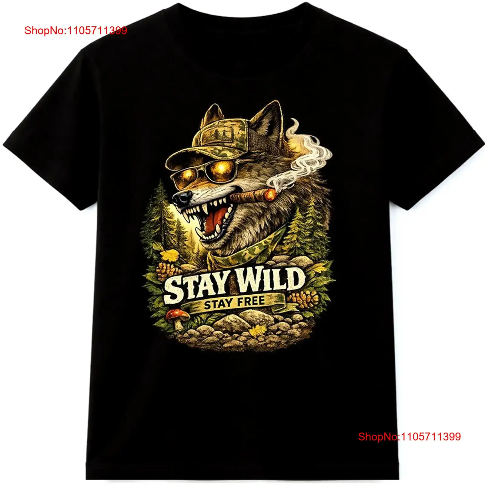 Wolf T Shirt Stay Wild Free Ou - Wildman Hunting & Outdoor Reviews review and price
