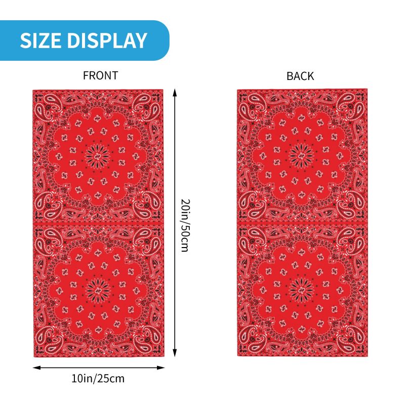 Red Paisley Art Bandana Patter - Outdoor Hunting Youtube review and price